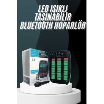 Bluetooth Hoparlör Taşınabilir Şarjlı Işıklı Büyük Boy Yüksek Ses Kaliteli -