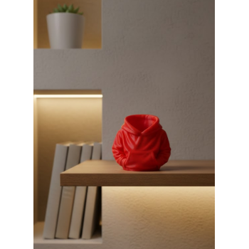 Kırmızı Hoodie Kalemlik 10x10 cm Masa Üstü Düzenleyici -