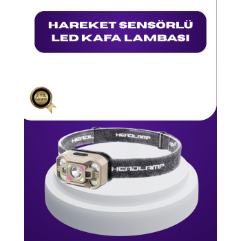Wave Sensörlü LED Kafa Lambası Şarjlı Ayarlanabilir Işık -