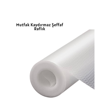 kaydırmaz şeffaf raflık -