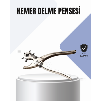 Kemer Delme Pensesi Çok Amaçlı 6 Farklı Delik Boyu Ayarlı Deri Delme Aleti -