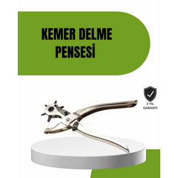 Deride Kemer Çanta Ayakkabı Delme Pensesi 6 Uçlu Döner Başlıklı Tamir Aleti -