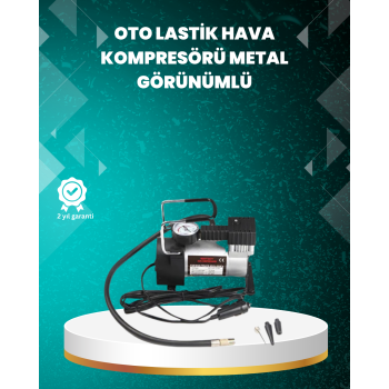 Ağır Hizmet Tipi Oto Kompresör 140 PSI Manometreli -