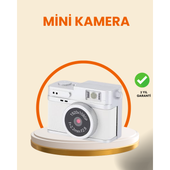 Kompakt Mini Kamera Retro Tasarım 128GB Hafıza 1080P Video -