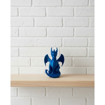 12 cm Mavi Ejderha Figürü Koleksiyonluk Dekoratif Biblo -