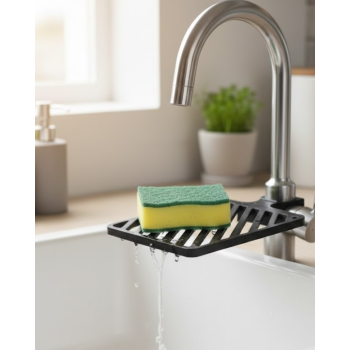 Damlama Tepsili Musluk Sünger Tutucu Tezgâh Üstü Düzenleyici -