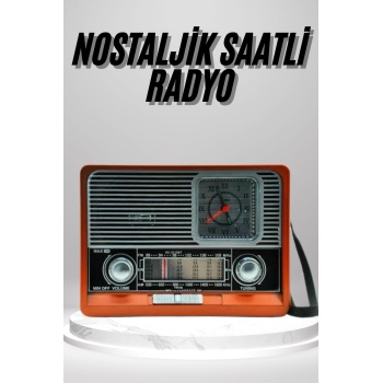 Nostaljik Vintage Radyo Taşınabilir Bluetooth Bağlantılı Hoparlör Radyo -