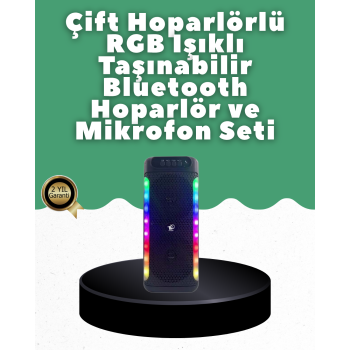 Yüksek Ses Güçlü Kablosuz Hoparlör Karaoke Mikrofonlu -