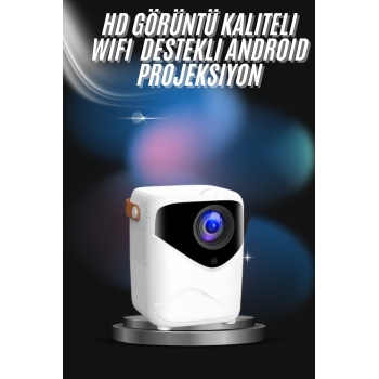 Projeksiyon Ev Sineması Bluetooth 4k HD Kaliteli Görüntü Kumandalı -