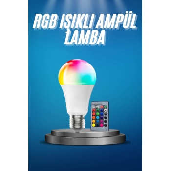Ayarlanabilir Parlaklık RGB Led Ampul Beyaz Lamba Ve Renkli Ampul -