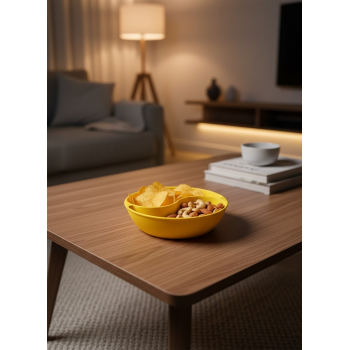 Sarı Çerezlik Kase Seti 4 Adet 3x12 cm -