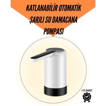 Taşınabilir Şarjlı Damacana Su Pompası Hijyenik Tasarım -