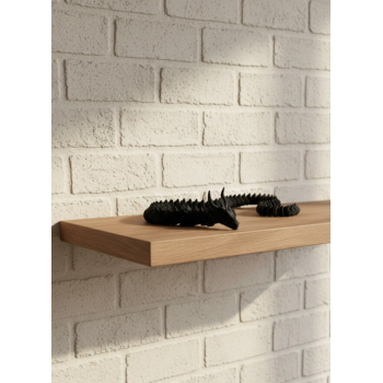 Siyah Hareketli Ejderha Figürü Esnek Gövdeli Dekoratif Tasarım 60 cm -