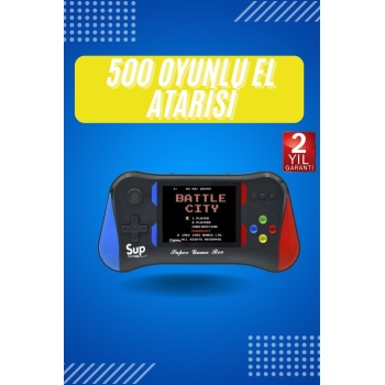 3.5 İnç 500 Klasik Retro Oyun Yüklü Kollu Oyun Konsolu -