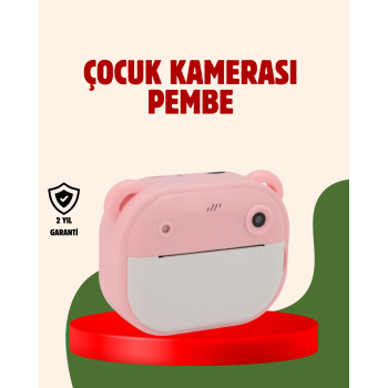 Çocuklar İçin Şipşak Yazıcı Kamera 24MP HD Çift Lensli Termal Baskılı -