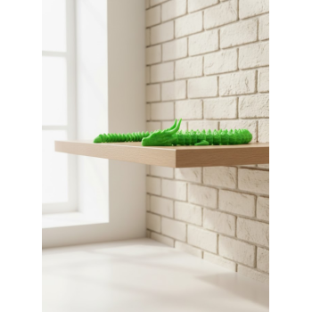 Yeşil Hareketli Ejderha Figürü Esnek Gövdeli Fantastik Dekor 60 cm -
