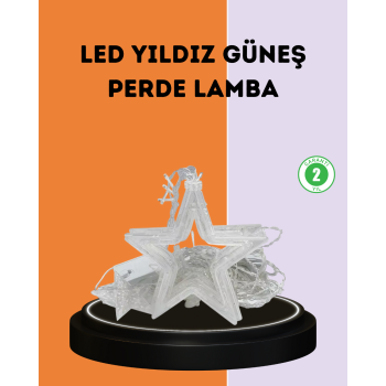 3x3 Metre Yıldız Peri Led Perde Işık Romantik Dekorasyon -
