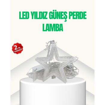 Yıldız Figürlü Perde Peri Led 3x3 Metre Dekoratif Işık -