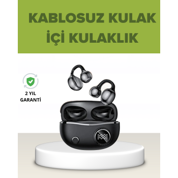 Açık Kulak Tasarımlı Bluetooth 5.4 Kablosuz Kulaklık – Uzun Pil Ömrü -