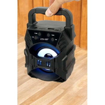 Işıklı Bluetooth Hoparlör Müzik ve Renkli Işık Taşınabiilir -