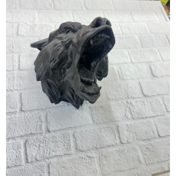 Siyah Ayı Duvar Süsü Dekoratif Asılabilir Heykel Ev Ofis Aksesuarı -