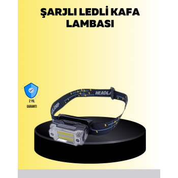 Kafa Lambası Led Fener Pratik Taşınabilir Ayarlanabilir USB Şarjlı -