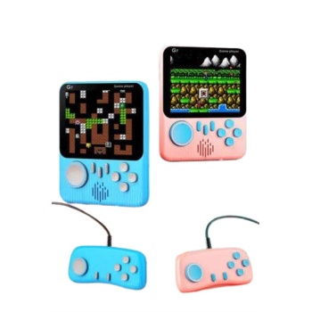 Çift Konsol 666 Adet Retro Oyun El Atarisi Taşınabilir 3.5 İnç Ekran -
