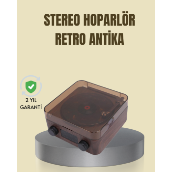 Saatli Gece Işıklı Hoparlör – Modern ve Vintage Tasarım -