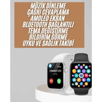 1.83 İnç Akıllı Saat Android ve İOS Uyumlu Çağrı Cevaplayabilen Adımsayar GPS Takibi -