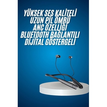 Bluetooth Kulaklık Şarj Göstergeli 100 Saat Şarj Kapasiteli Sporcu Kulaklık -