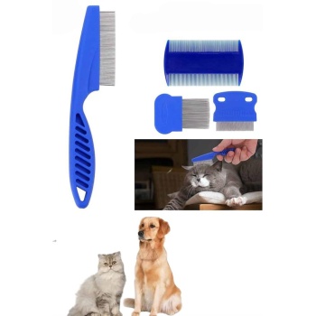 Tüy Fırçası Bit Tarağı Seti Evcil Hayvan Tüy Toplayıcı Bit Pire Önleyici Tarak -