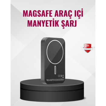 MagSafe Araç Telefon Tutucu 15W Hızlı Şarj Type-C Girişli -