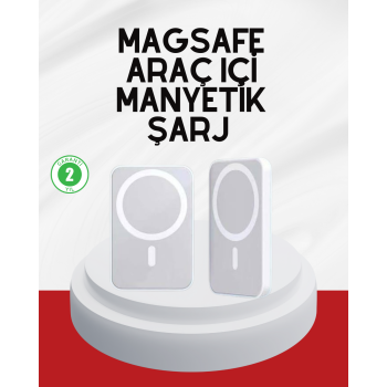 Şık Tasarımlı MagSafe Araç Telefon Tutucu Type-C Girişli -