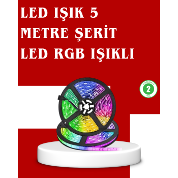 5 Metre Kumandalı RGB Şerit LED Aydınlatma -