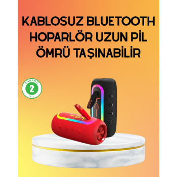 Yüksek Ses Kaliteli Kablosuz Hoparlör LED Işıklı -