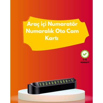 Şık ve İşlevsel Fosforlu Araç Numaratörü – Kolay Kullanım, Yüksek Görünürlük -