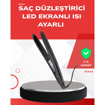 Profesyonel 2025 Saç Düzleştirici Isı Ayarlı Titanyum Seramik Plakalı A Kalite Orijinal -