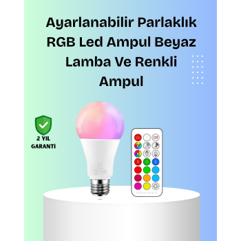 RGBW Teknolojili Akıllı LED Ampul, Zamanlayıcılı -