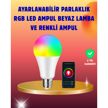 Enerji Verimli Akıllı LED Ampul, Uzaktan Kontrol Özellikli -