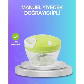İpli Manuel Doğrayıcı Paslanmaz Çelik Bıçaklı -