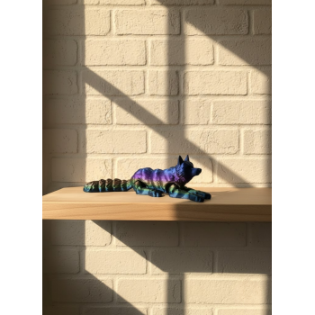Hareketli Kurt Rainbow dekoratif esnek figür 10x24 cm -
