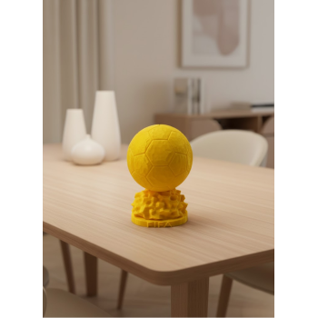 Sarı FIFA Topu Dekoratif Biblo 10cm Modern Masa Üstü Aksesuar -