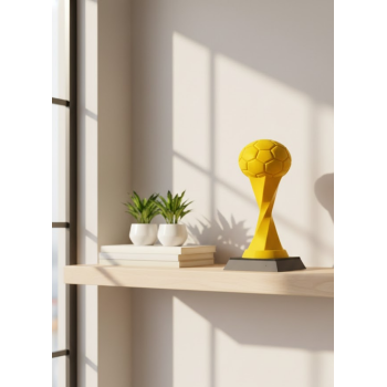 Toplu Kupa Sarı 21cm Dekoratif Ödül Tasarım Biblo -