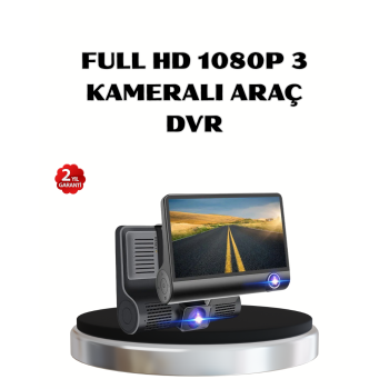 Full HD Araç Kamerası 3’lü 4.0” Ekranlı ve HDR Gece Görüşlü -