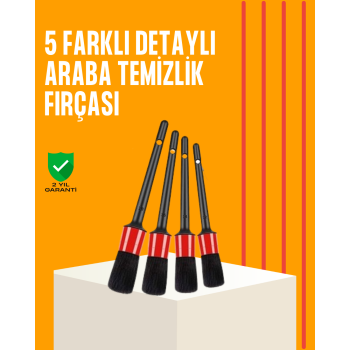 Araba Temizliği İçin 5 Parça Fırça Takımı -