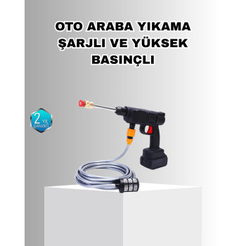 21V Akülü Basınçlı Yıkama Makinesi Çift Akülü ve Hızlı Şarj Özellikli -