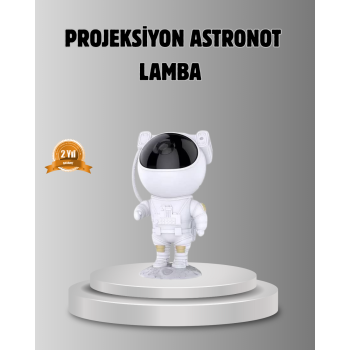 Astronot Galaksi Projeksiyon Lambası Bluetooth Bağlantılı ve Uzaktan Kontrollü -