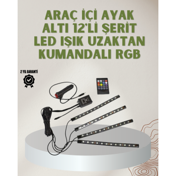 RGB LED Araç İçi Aydınlatma – Kumandalı Sistem -