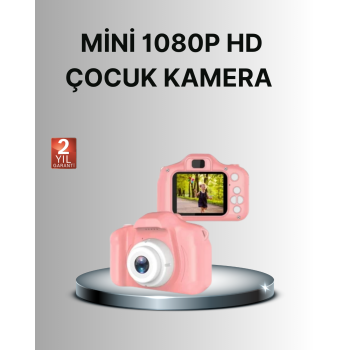 8 Megapiksel Mini Çocuk Kamerası HD Ekranlı Darbeye Dayanıklı ve Şarjlı -