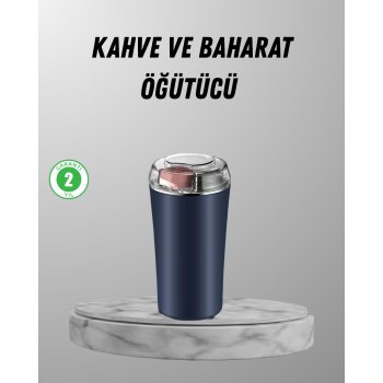 Elektrikli Kahve ve Baharat Öğütücü – Güçlü Motor, Paslanmaz Çelik Gövde, Kolay Temizlik -